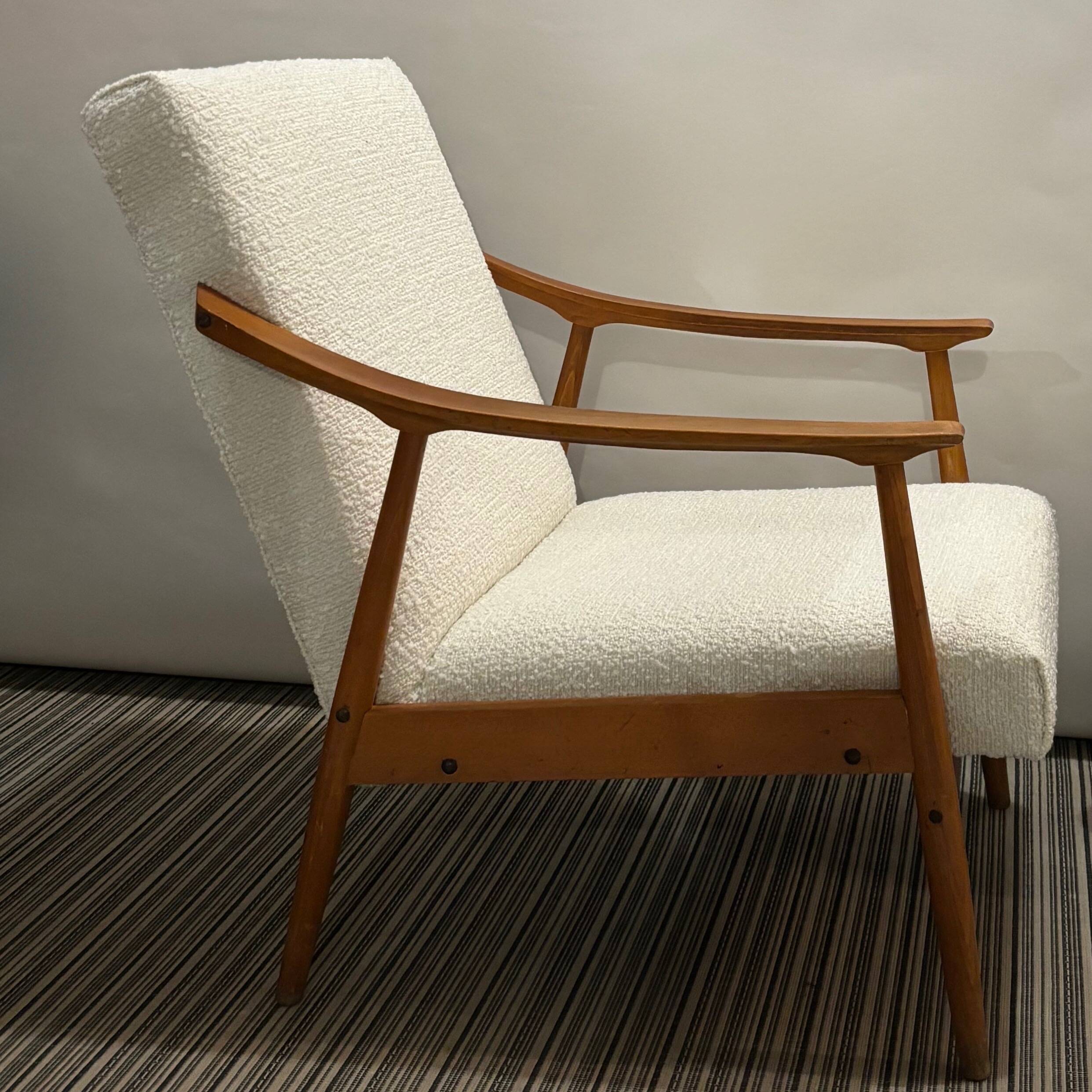 60s armchair reupholstered in loop