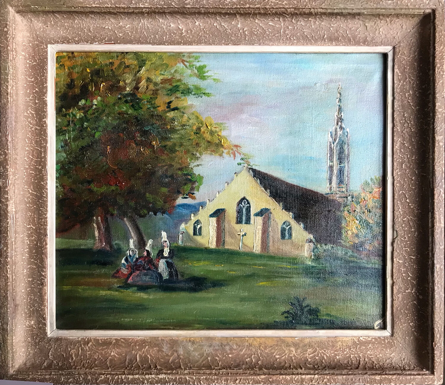 Pont-Aven, Chapel of Trémalo, around 1930. Oil on canvas monogrammed.