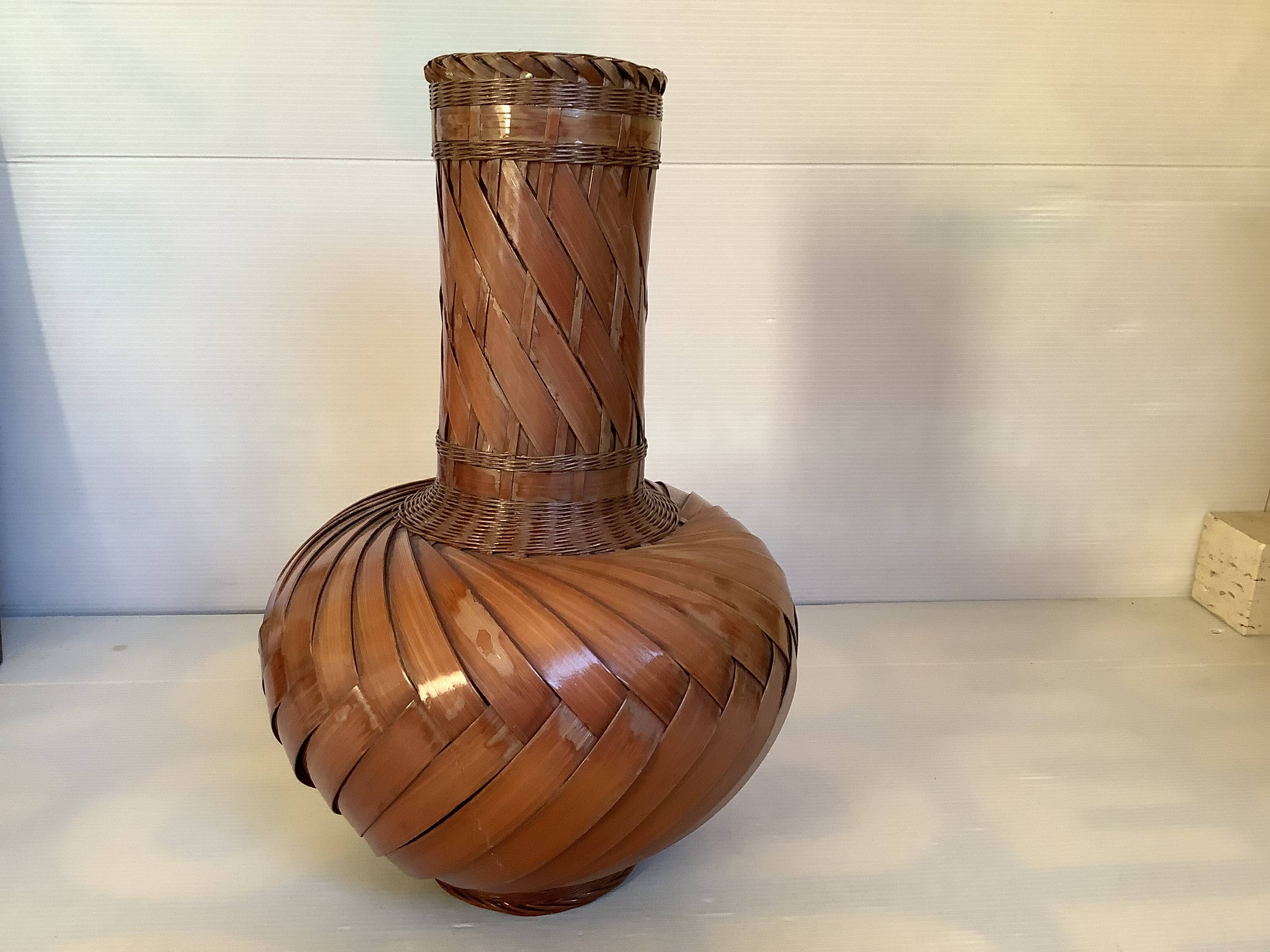 Large bamboo ikebana vase