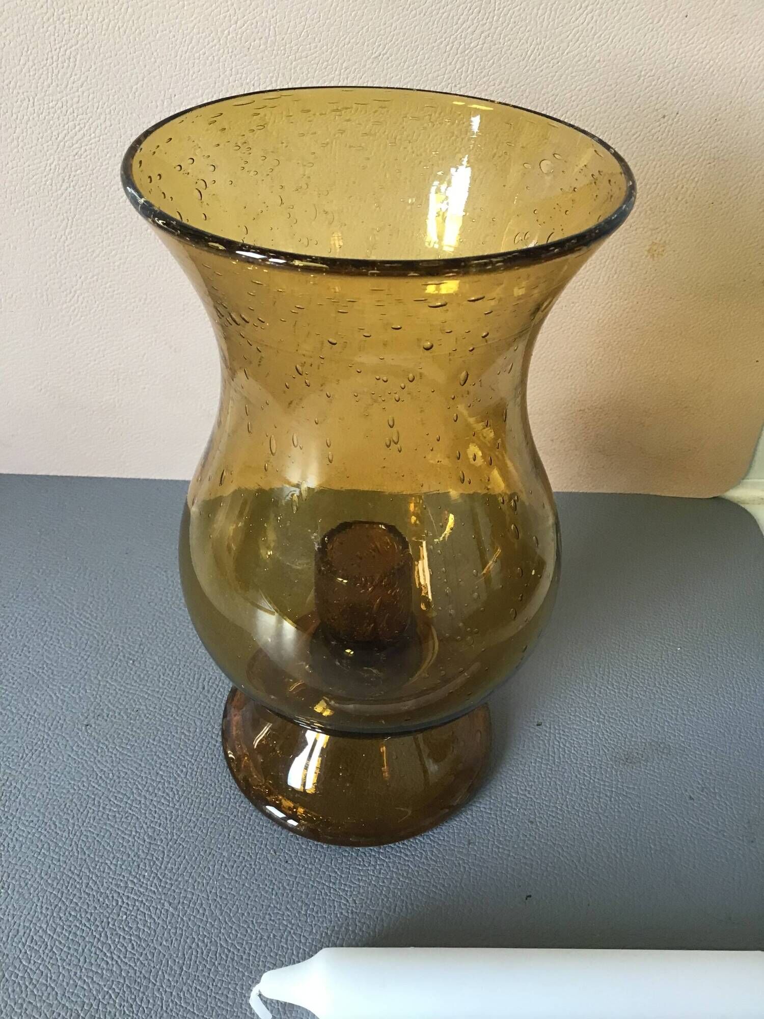 Glass photophore Sufi bubble Biot large 'amber model'