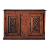 Mountain buffet in larch and solid pine, Folk art, 19th century