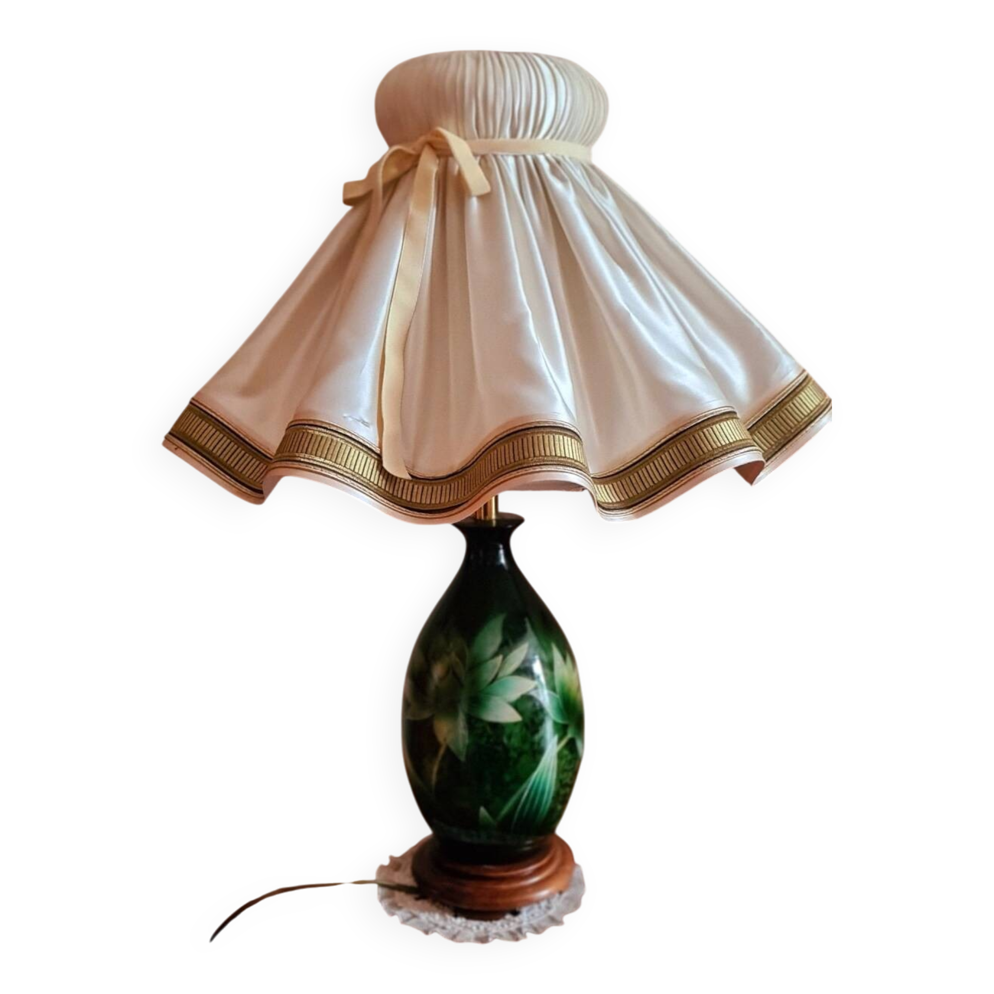 Green lamp signed Louis Drimmer