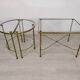 Golden brass coffee tables
