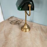 Notary lamp , banker Opaline green
