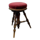 Antique Victorian adjustable stool in walnut, 1900s