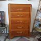 Dresser in natural wood with 5 trays, compass feet, 1960