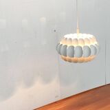 Mid-century white metal Swiss suspension by H. Zender for Temde.