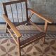Danish teak lounge chair with sea blue-green fabric, 1960s