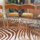Série de 4 chaises pliantes Chaisor en velours moutarde