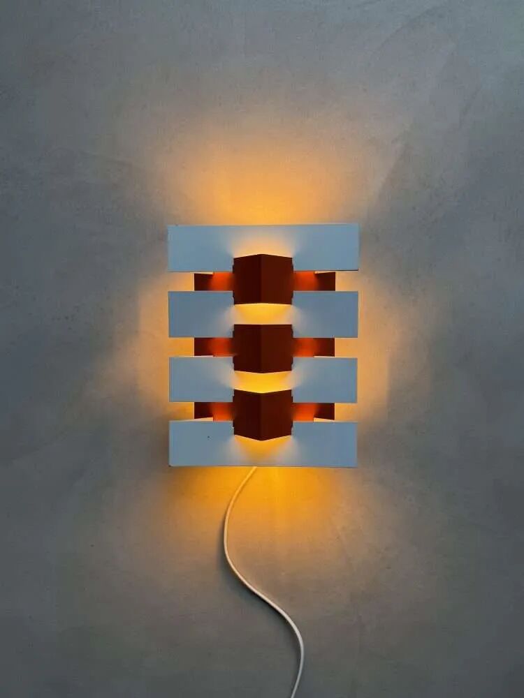 Anvia wall lamp Hoogervorst white orange 60s