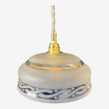 Vintage frosted glass lampshade pendant lamp