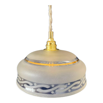 Vintage frosted glass lampshade pendant lamp