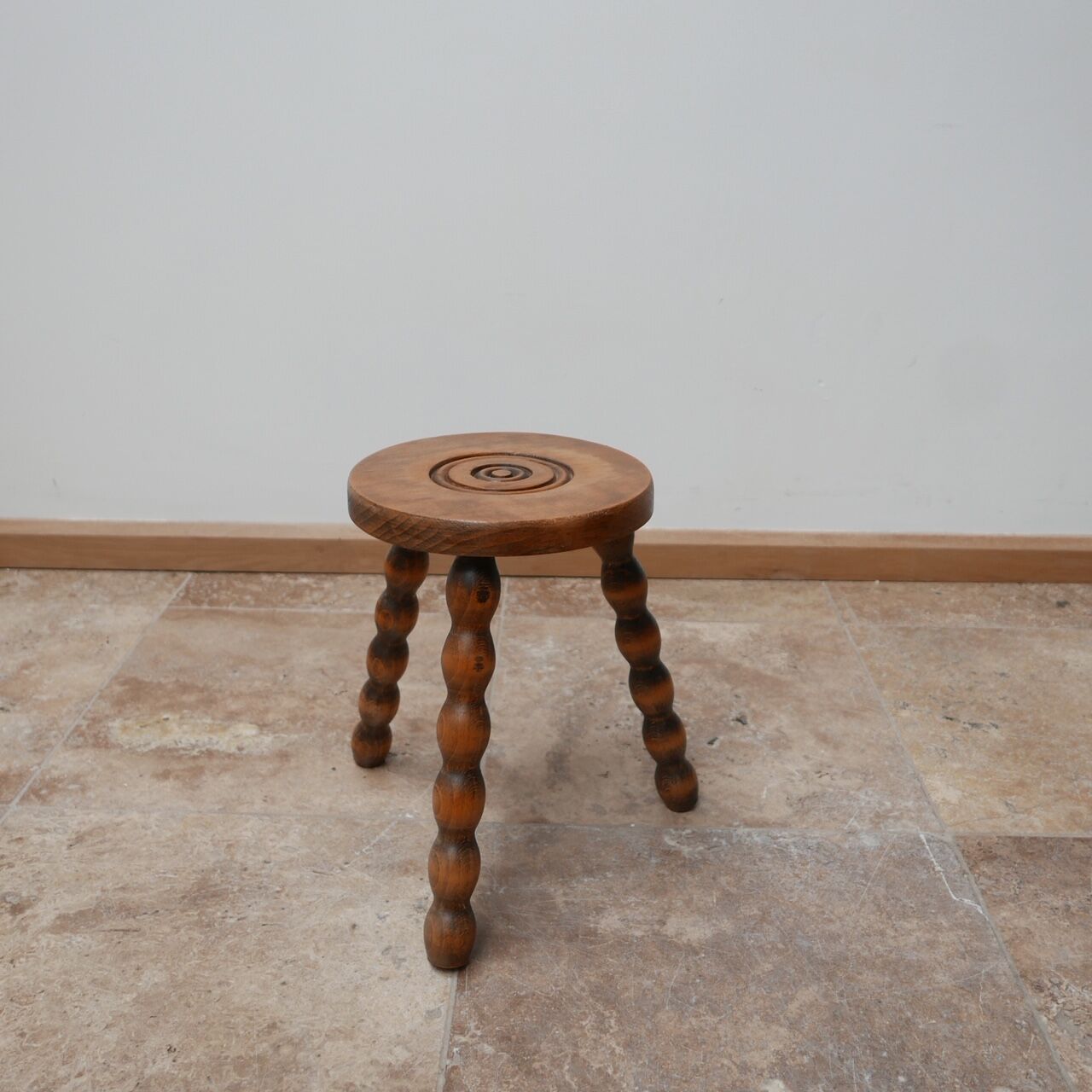 French mid-century bobbin stool