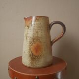 Pichet en grès céramique handmade vintage vase à anse décoration campagne scandinave poterie