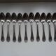 Lot 12 small silver metal spoons Christofle marly model floral decoration