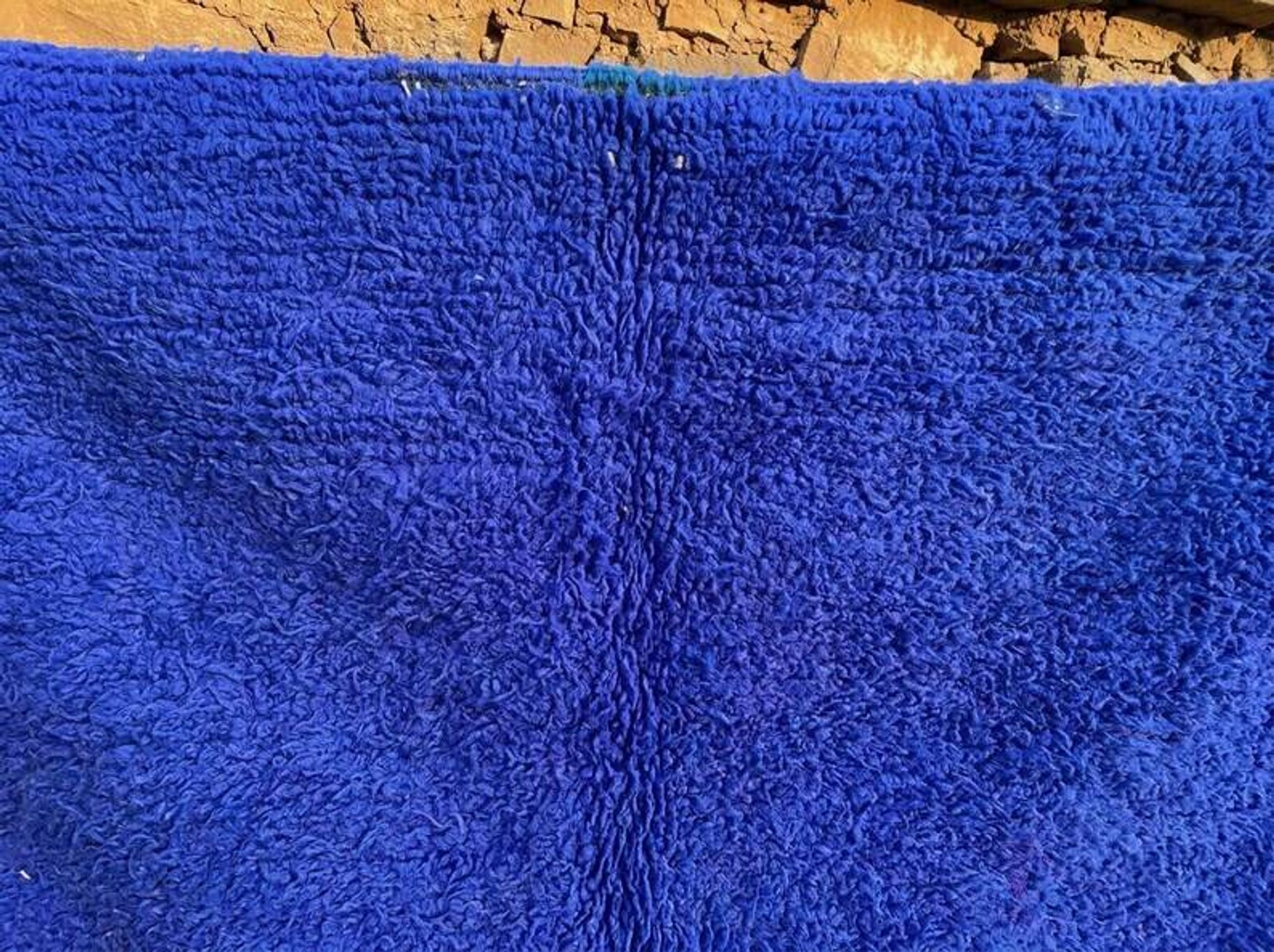 Blue Berber rug in wool 200cm x 300cm