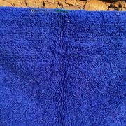 Blue Berber rug in wool 200cm x 300cm
