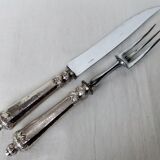 Leg service covered fork solid silver knife