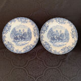 Lot 2 Assiettes Johnson Brothers « coatching scènes »