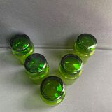 Carafe et 5 verres cristallin et étain
