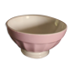 Small pink ribbed footed bowl Digoin Sarreguemines
