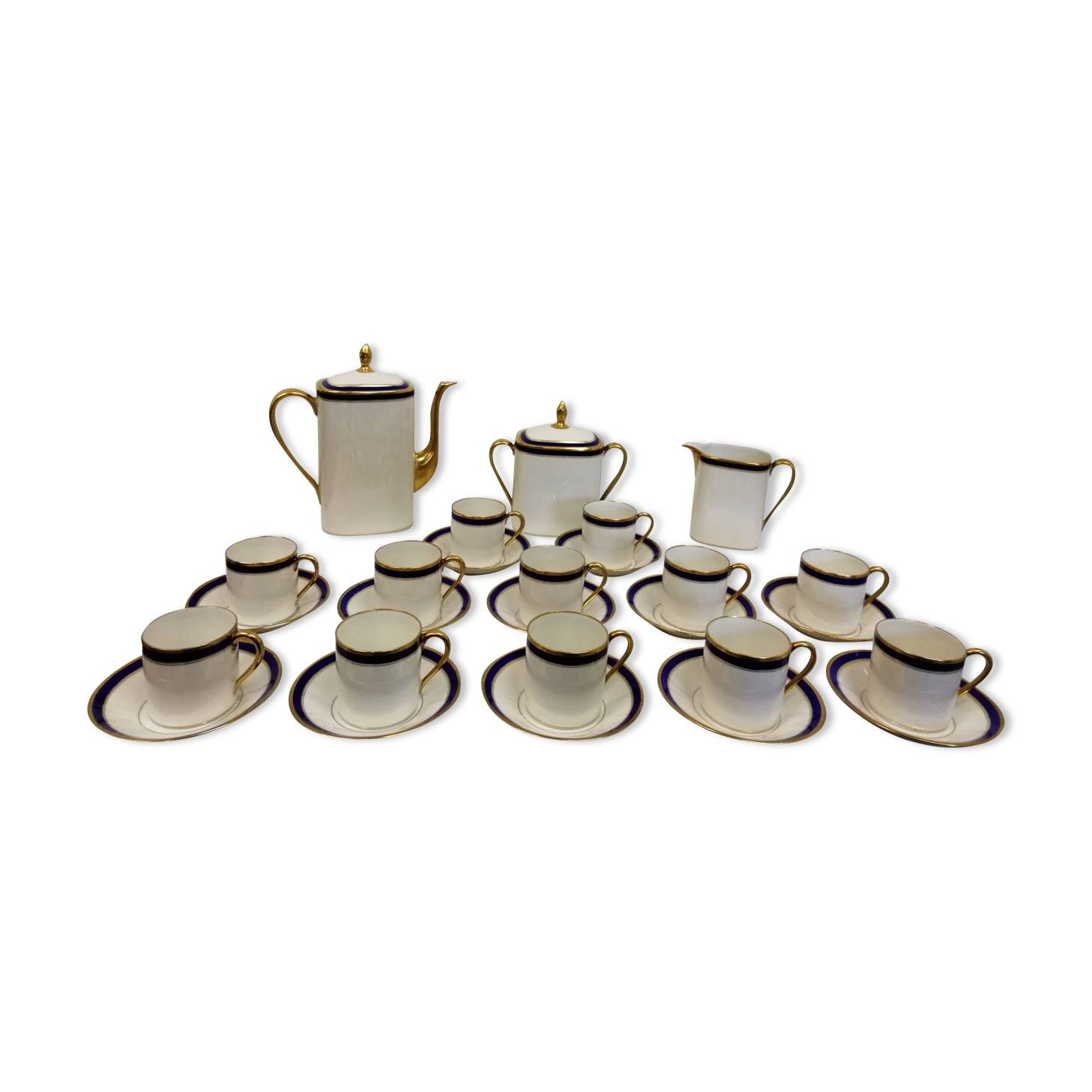 Porcelain coffee service raynaud & cie limoges
