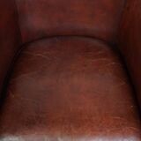sheepskin leather club armchair