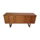 70 's teak long chest of drawers 9 drawers Shreiber