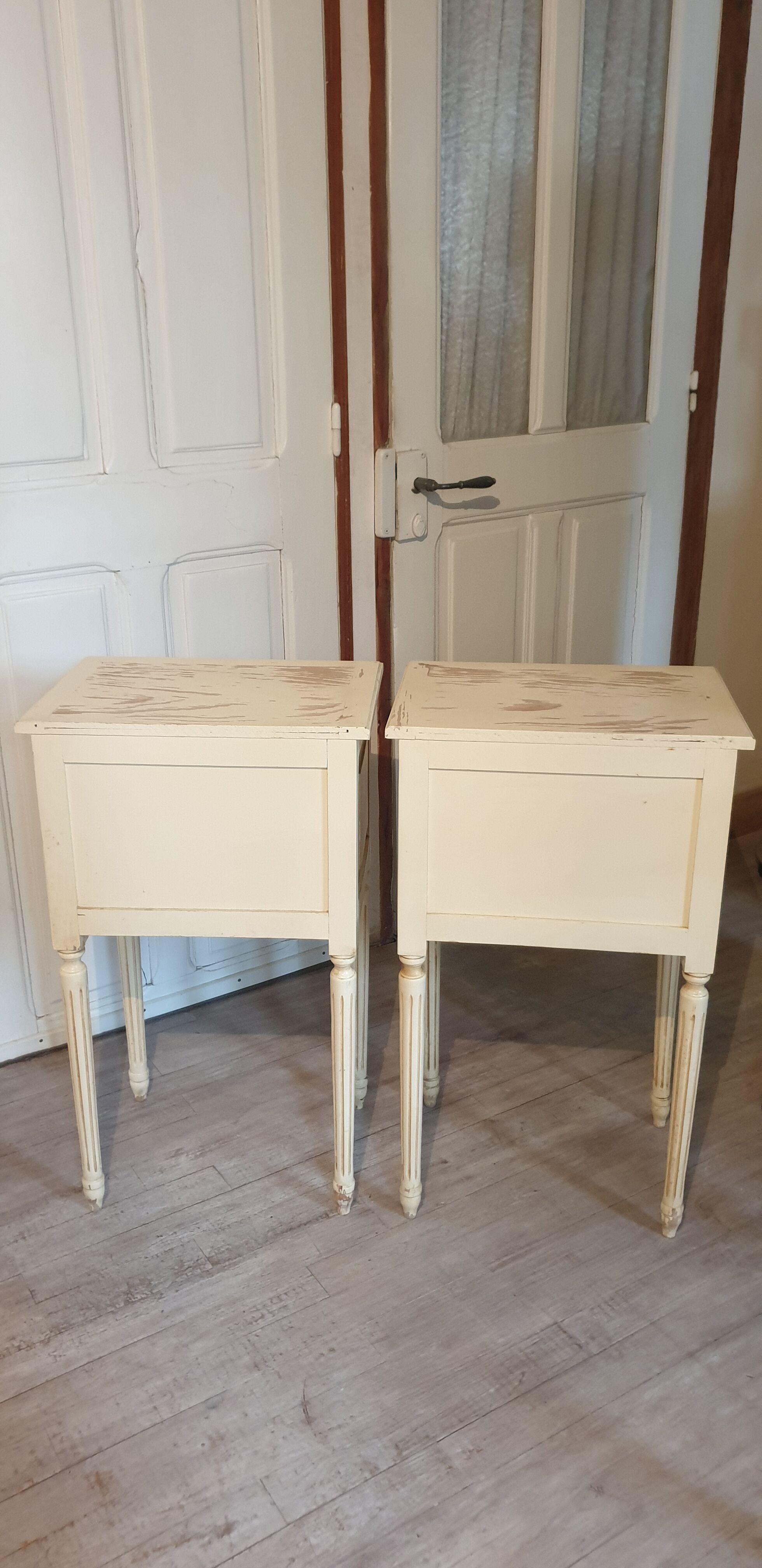 Pair of Louis XVI-style bedside tables