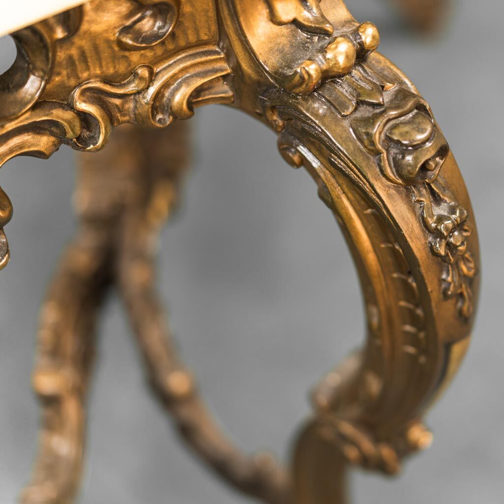 Console marble leaf gold 50