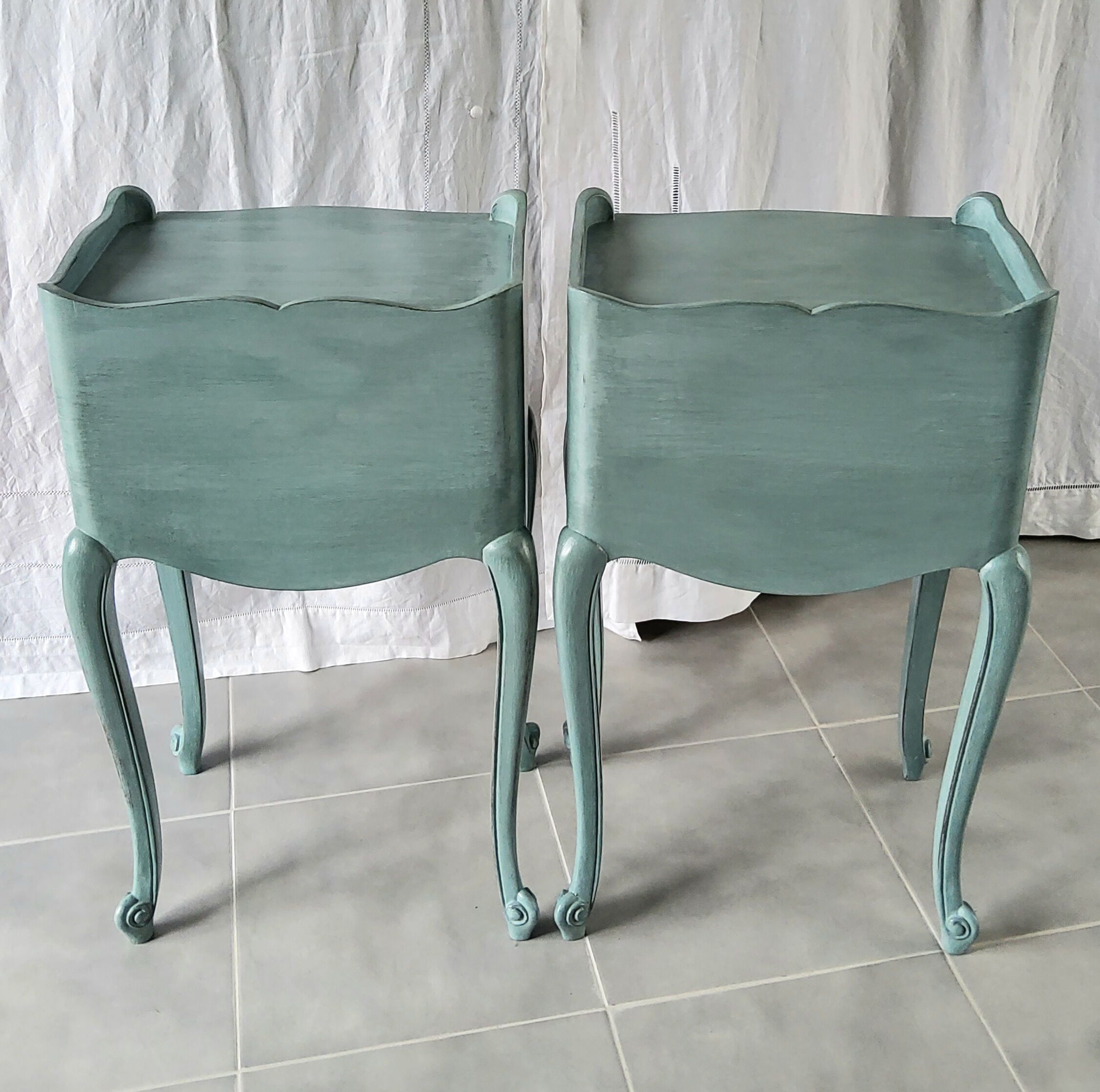 Pair of patinated Louis XV bedside tables