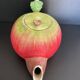 Vintage Apple Teapot in Barbotine – Retro / Cottagecore Decor
