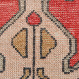 4x10 red & beige wool vintage rug 140x301cm