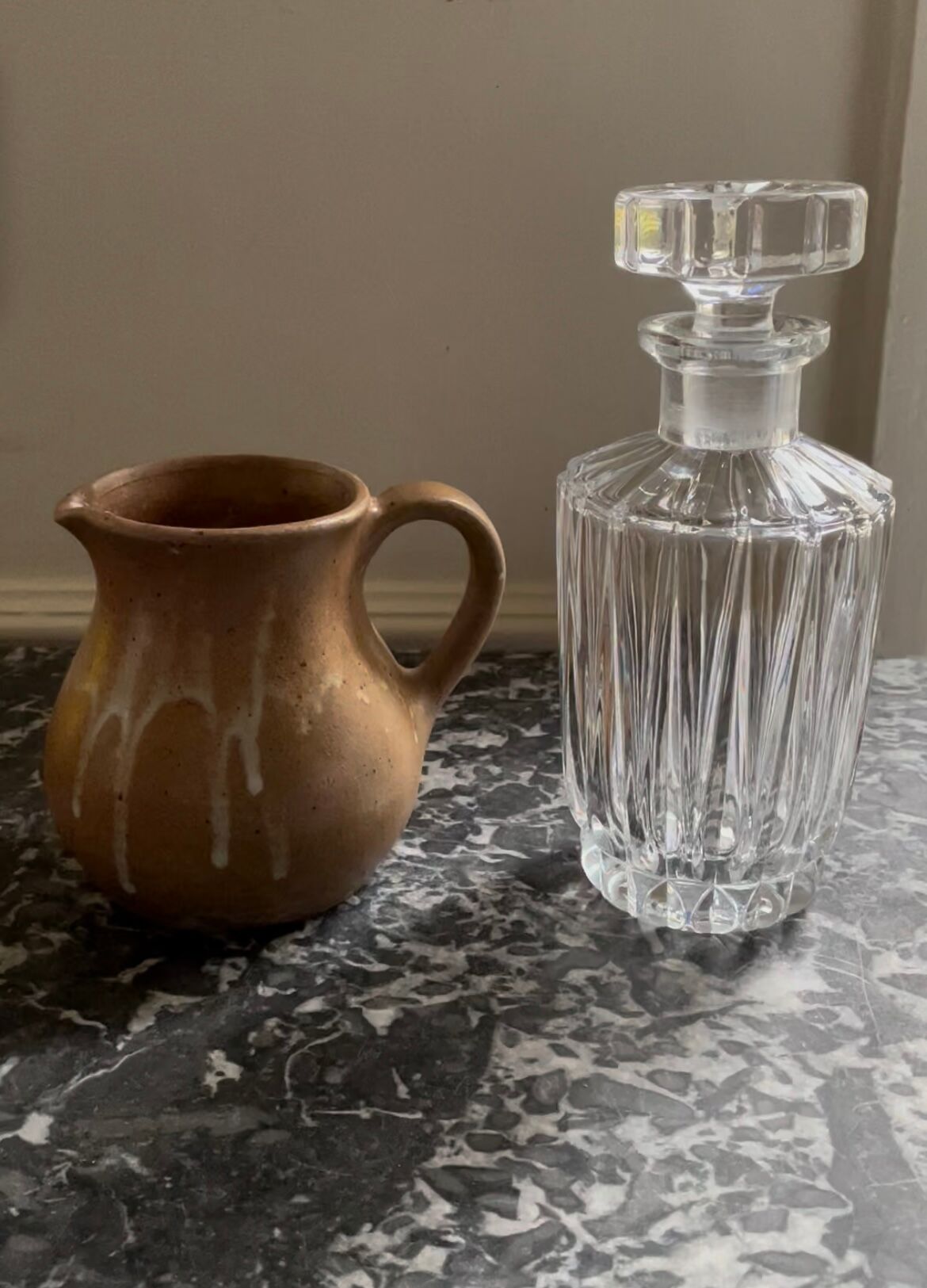 Carafon en cristal taillé H21