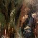 Huile sur toile paysage forêt
