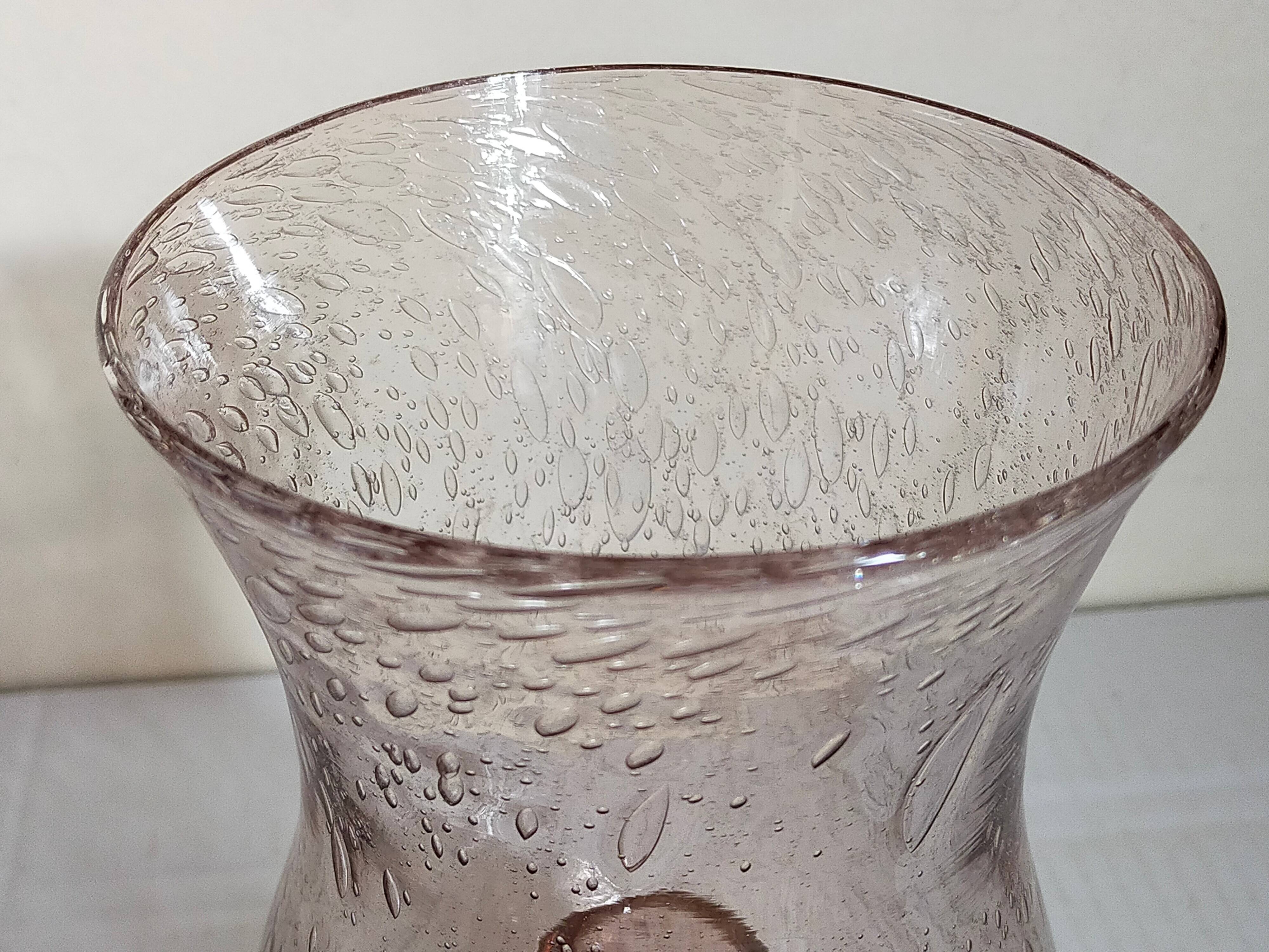 Vintage Biot blown glass tealight holder