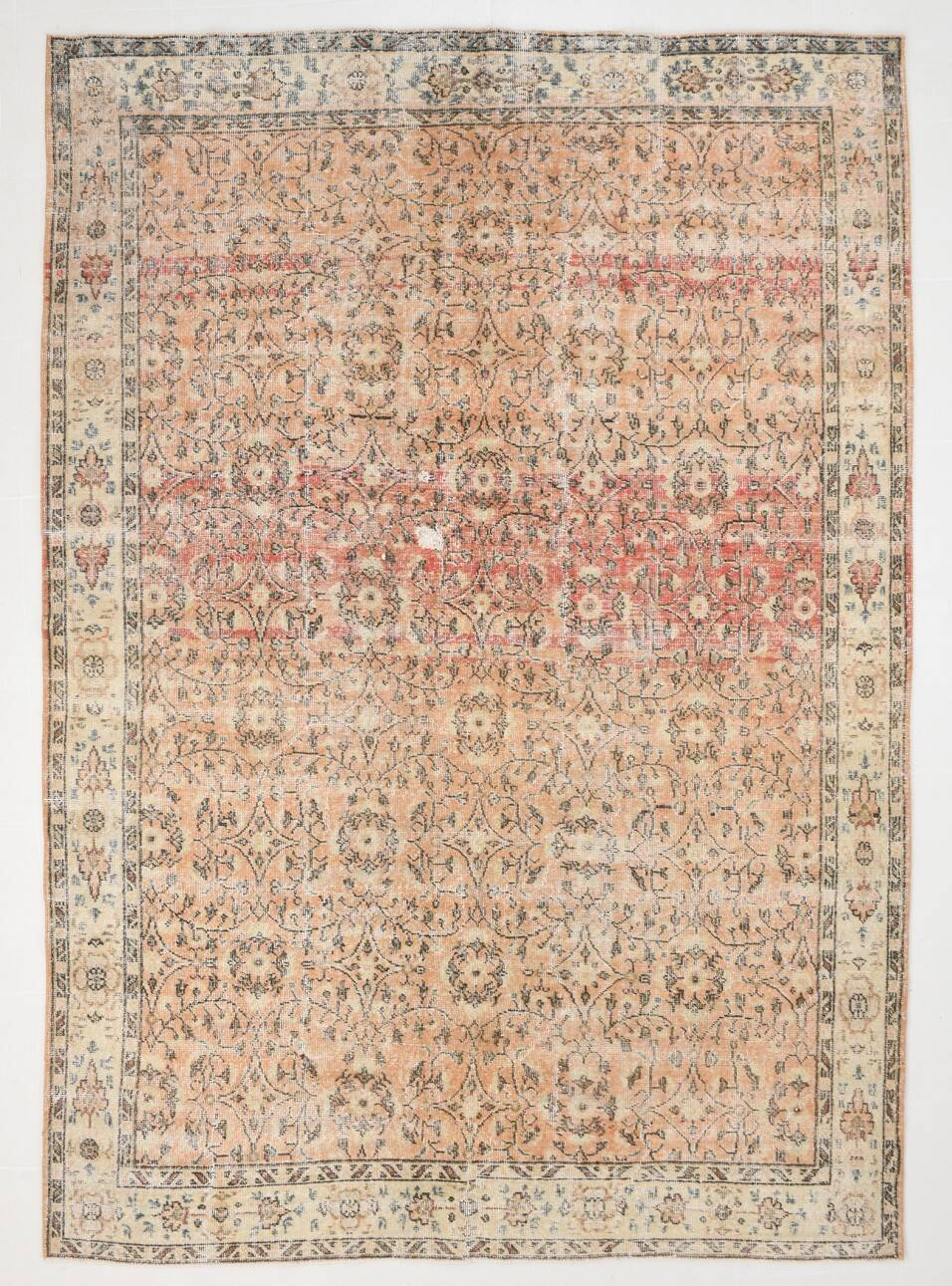 7x10 Peach Red Turkish Rug, 210x301Cm