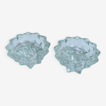 Reims glass candle holders