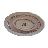 Set of 2 oval dishes. Hand painted. Sarreguemines, model Armalle.