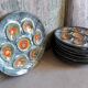 French vintage Pornic oyster plates