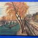 Robert morin, les quais de notre-dame de paris, huile sur toile