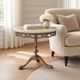Vintage brass side table/coffee table with an onyx top.