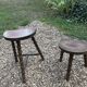 Vintage rustic style tripod stool