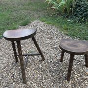Tabouret tripode vintage style rustique