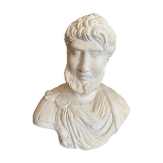 Bust in plaster Greek emperor