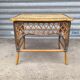1930s rattan and wicker side table