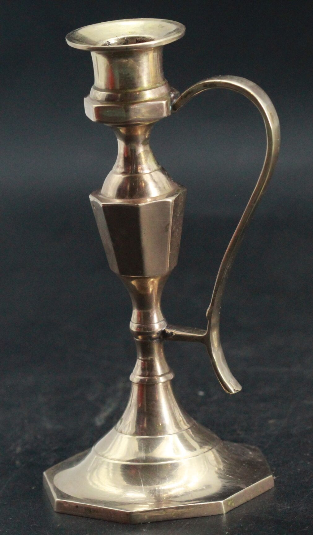 Old pair of brass candle holders