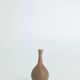 Set of 4 Scandinavian collectible vases in brown stoneware by Gunnar Borg.