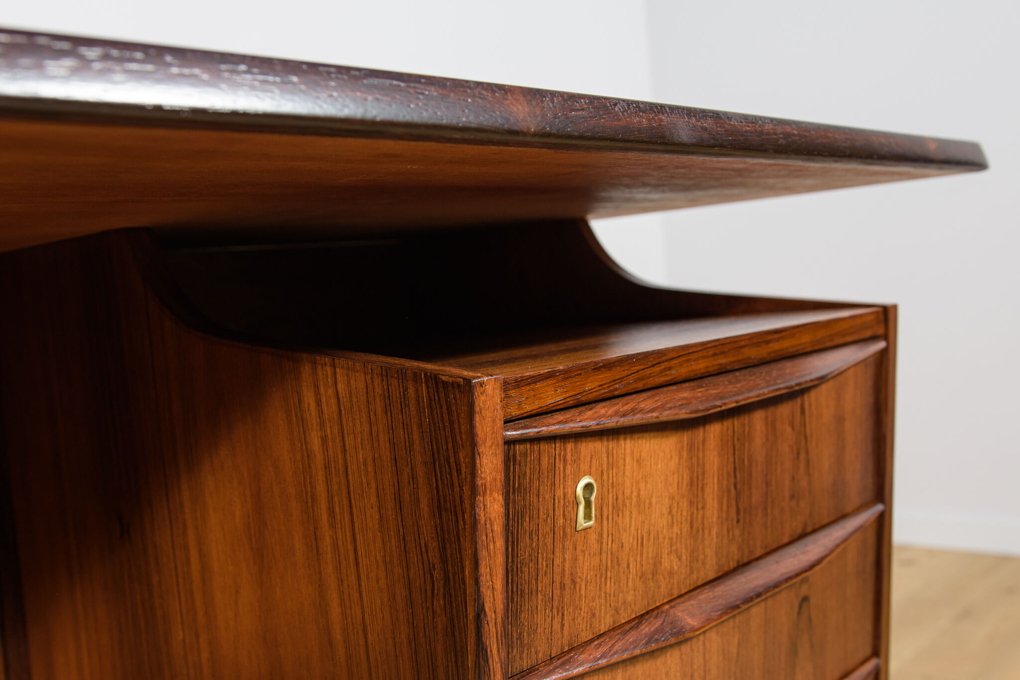 Mid-century freestanding rosewood desk, Denmark, 1960s