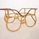 Vintage mid century rattan cradle